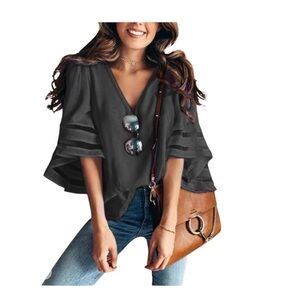 Stylish black top or blouse